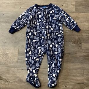 Old Navy Unisex Baby Boy or Girls Fleece Footed Pajamas Winter 12-18 Months